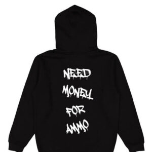 2A Essentials Black Hoodie - Need Money For Ammo