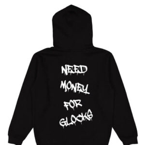 2A Essentials Black Hoodie - Need Money For Glocks